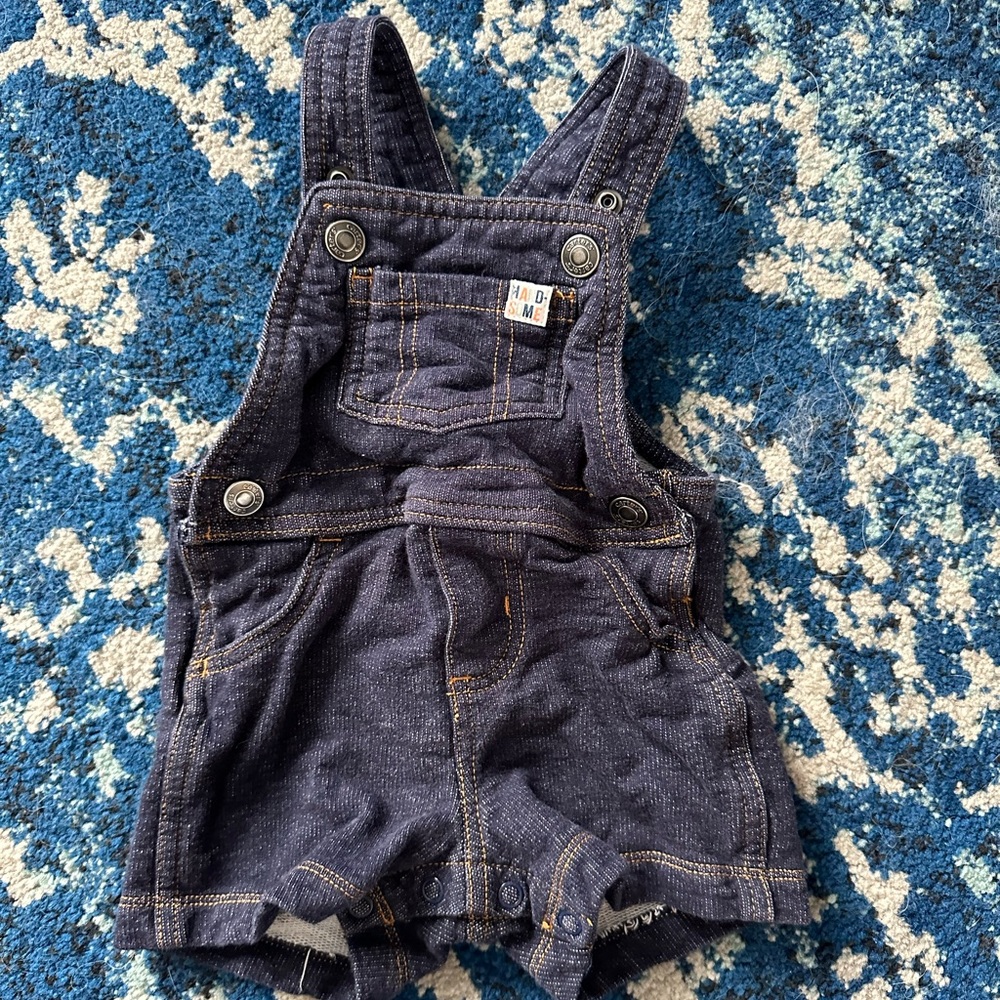 6 month short overalls